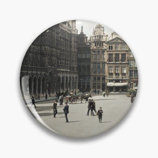 Item preview, Grand Place of Brussels in 1904  designed and sold by BaptisteColors.