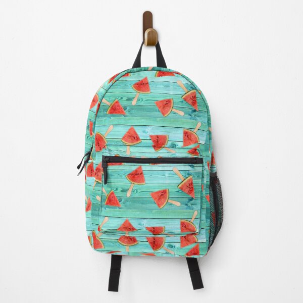 Item preview, Watermelon popsicles on blue designed and sold by Delphimages Art.