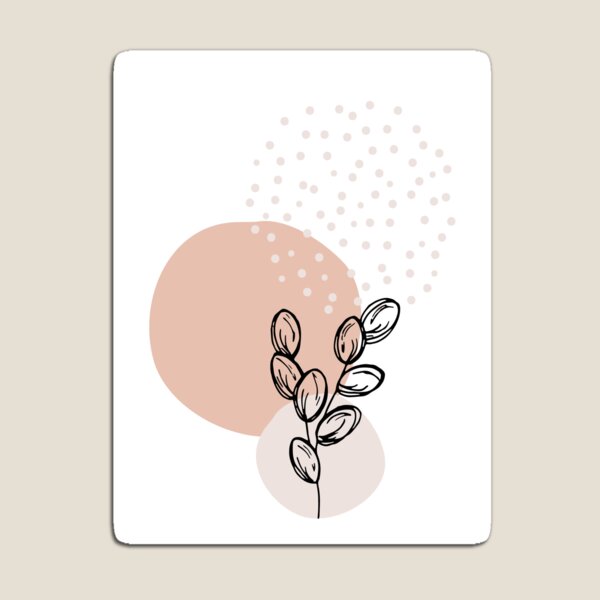 boho art, printable wall art, botanical, modern home deco, minimalist wall art Magnet
