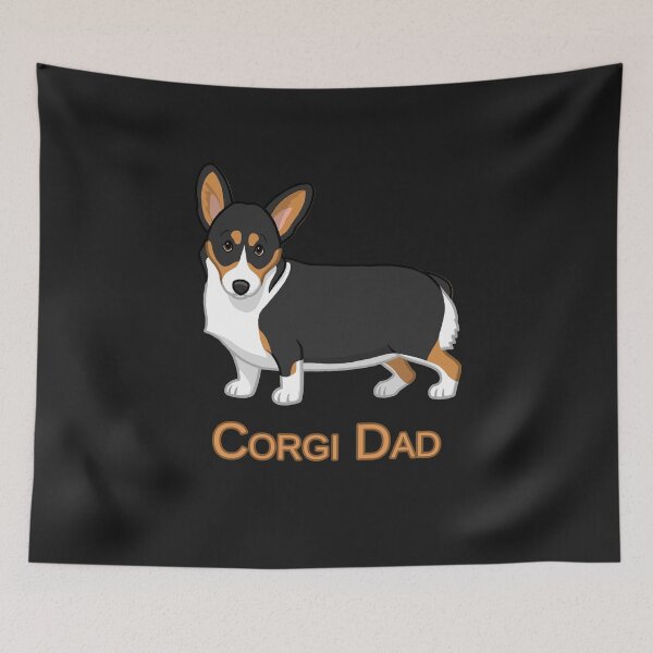 Item preview, Cute Black Tricolor Pembroke Corgi Dad Dog Lovers T-shirt designed and sold by HammonArt.