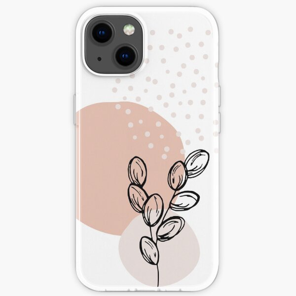 boho art, printable wall art, botanical, modern home deco, minimalist wall art iPhone Soft Case