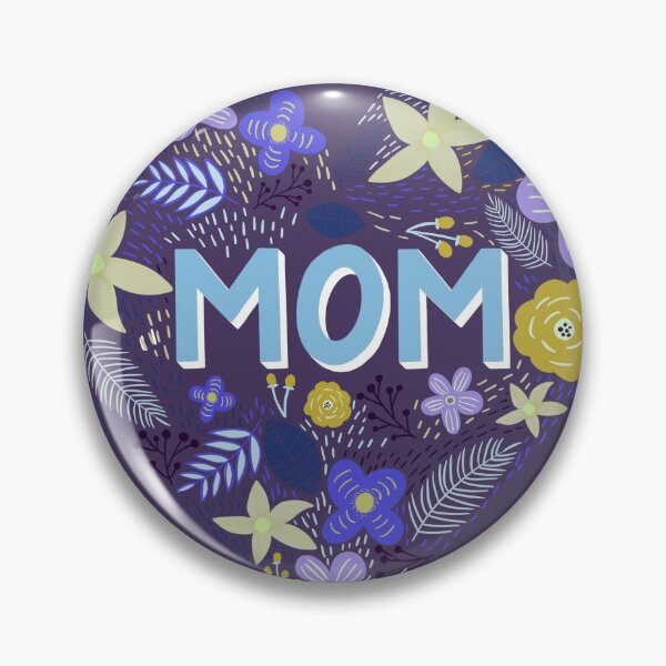 Item preview, Mom in Floral Heart - Violet and Yellow designed and sold by Artsychoke.