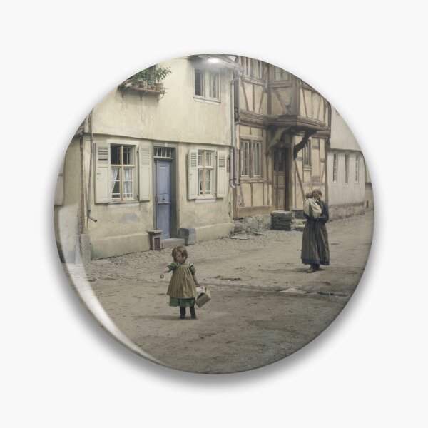 Item preview, Young girl carrying her basket, 1904  designed and sold by BaptisteColors.
