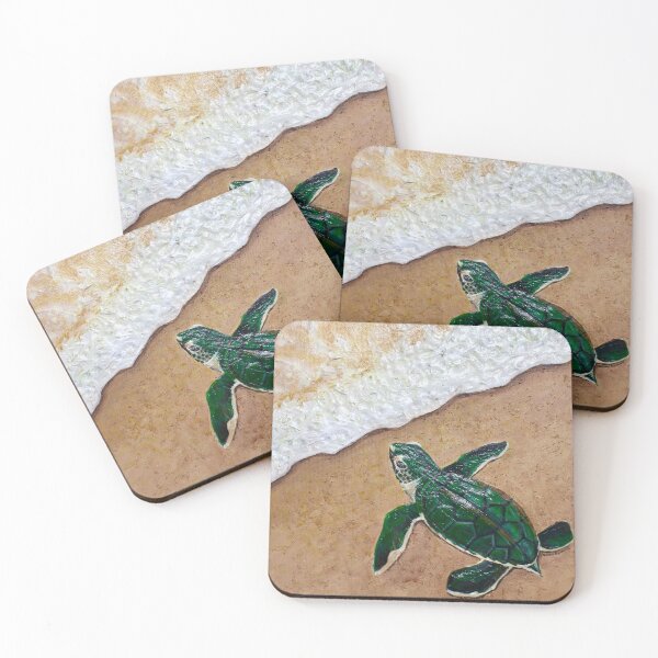 Item preview, Sea Turtle Beach Mixed Media Art designed and sold by Ashley Baldwin.