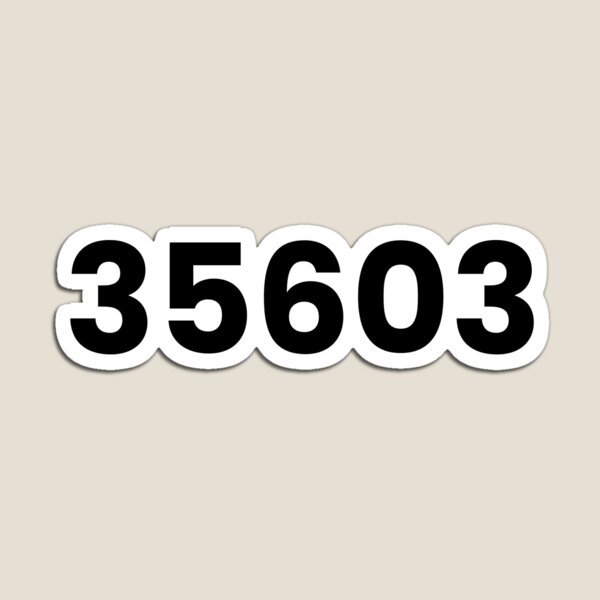 Item preview, 35603 Zip Code, Decatur Alabama, Black Text No Box designed and sold by Kyle Root.