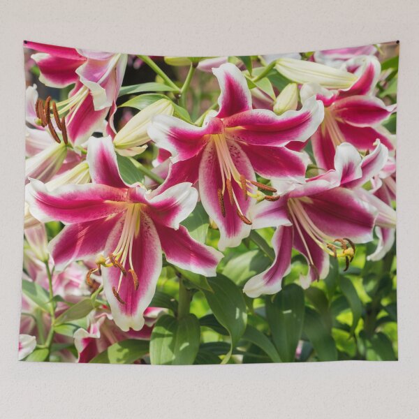 Item preview, Happy Superbloom - Riotous Fragrant Garden with Stargazer Lilies designed and sold by Georgia Mizuleva.
