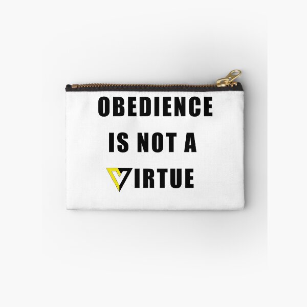 Item preview, Obedience is not a virtue voluntaryism symbol designed and sold by Brad Chambers.