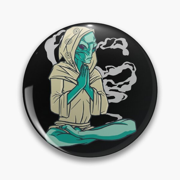 Item preview, Meditating Alien in Lotus Pose designed and sold by Hoiho Adventure Shirts.