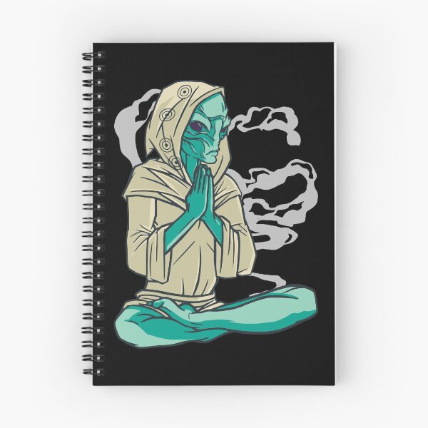 Item preview, Meditating Alien in Lotus Pose designed and sold by Hoiho Adventure Shirts.