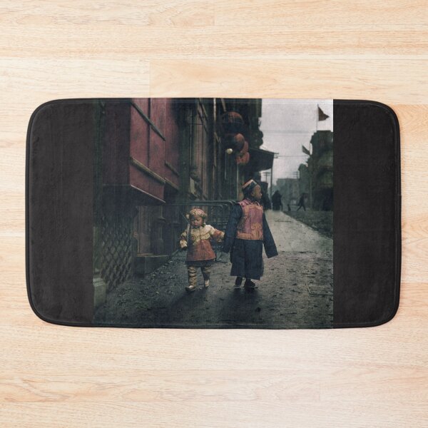 Item preview, Two kids in holiday dress in Chinatown, San Francisco designed and sold by BaptisteColors.