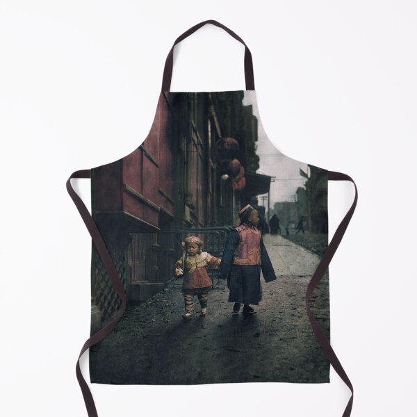 Item preview, Two kids in holiday dress in Chinatown, San Francisco designed and sold by BaptisteColors.