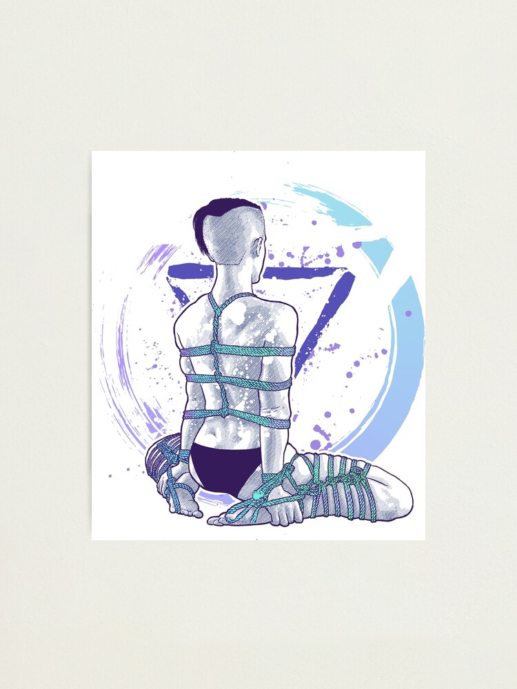 Impression photo for Sale avec l'œuvre « Oeuvre de Shibari - Art de la corde  » de l'artiste PraetorianX