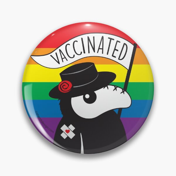 Plague Doctor Vaccinated Pride Edition Pin