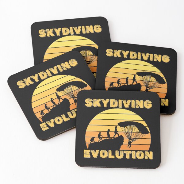 Artikelvorschau, Fallschirmspringen Evolution entworfen und verkauft von Hoiho Adventure Shirts.