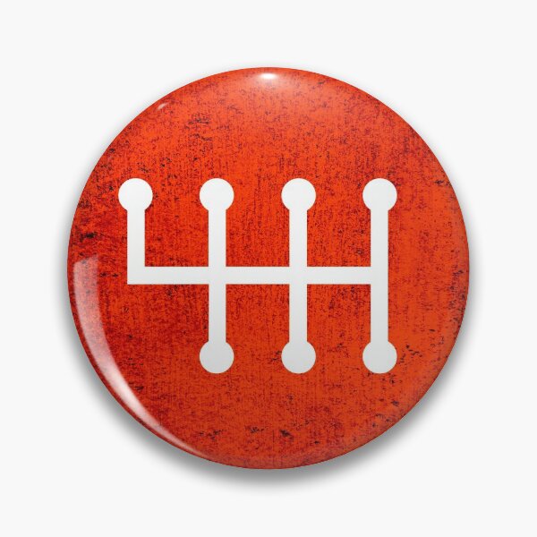 Item preview, Red grungy 6-speed manual transmission shift pattern designed and sold by ApexFibers.