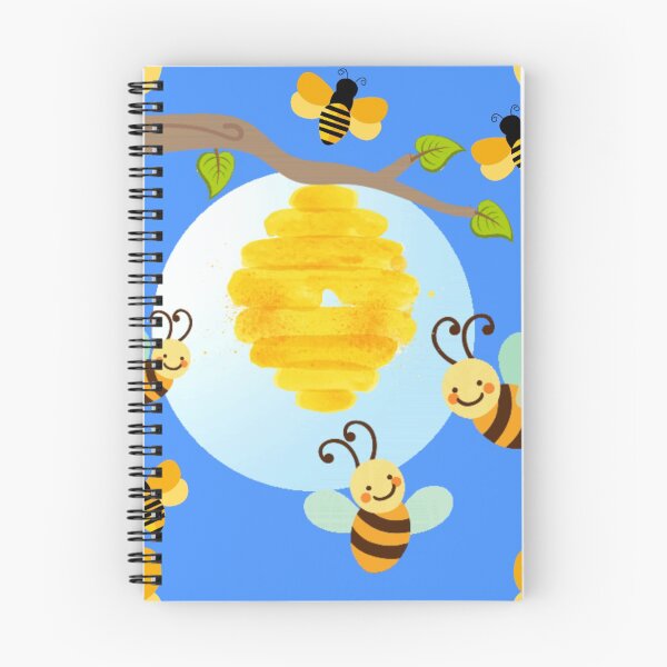Item preview, Bumblebee. Beautiful honeybee seamless pattern in blue background.  designed and sold by docferds.