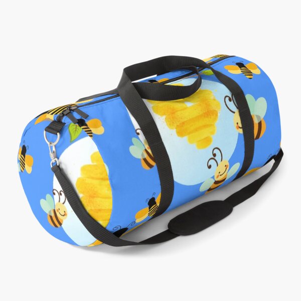 Item preview, Bumblebee. Beautiful honeybee seamless pattern in blue background.  designed and sold by docferds.