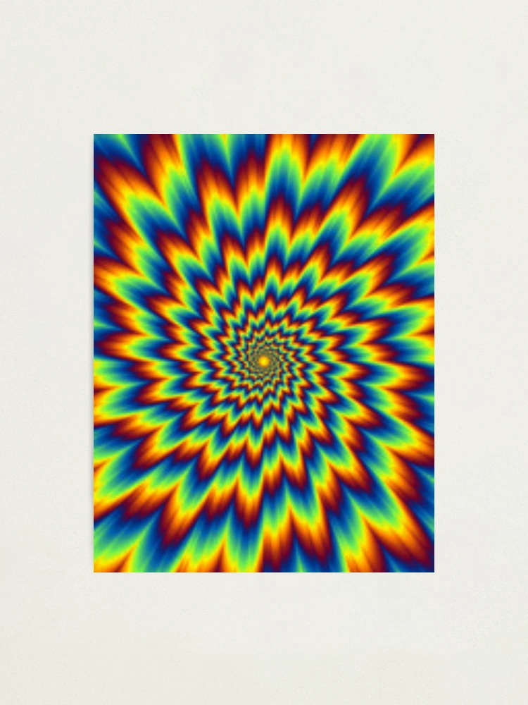 Rainbow spiral Optical Illusion