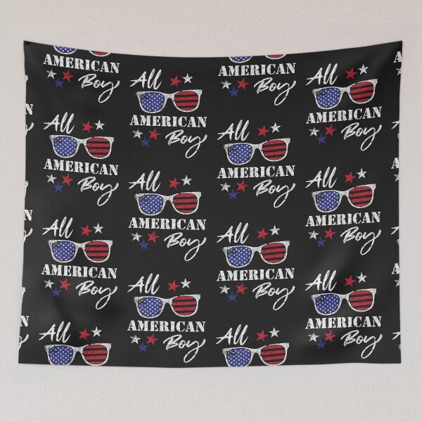 Item preview, All American Boy 4th of July Patriotic USA Flag Sunglasses designed and sold by OopteesLydia.