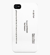 Patrick Bateman's Card iPhone 4s/4 Case
