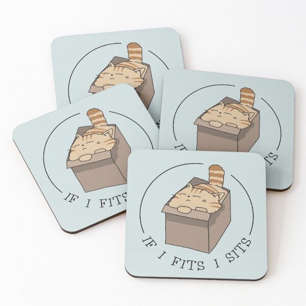 Item preview, If I Fits, I Sits - Cat in Cardboard Box designed and sold by STUDIO-72.