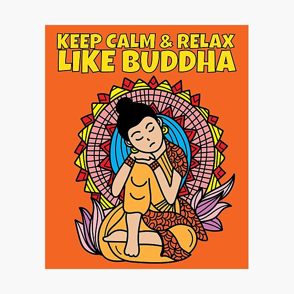 Item preview, Buddha Saying Mandala Relax designed and sold by flofin.