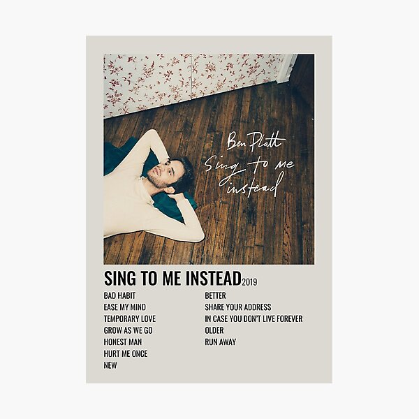 Item preview, Sing To Me Instead Ben Platt album poster designed and sold by shubi-dua.
