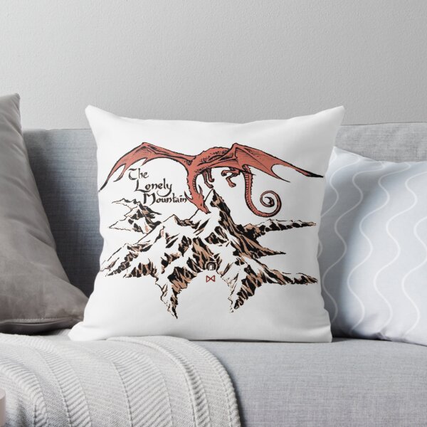 Lonely dragon Throw Pillow