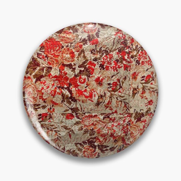 Item preview, Vintage Kantha silk from India floral tones antique roses designed and sold by Jujupem.