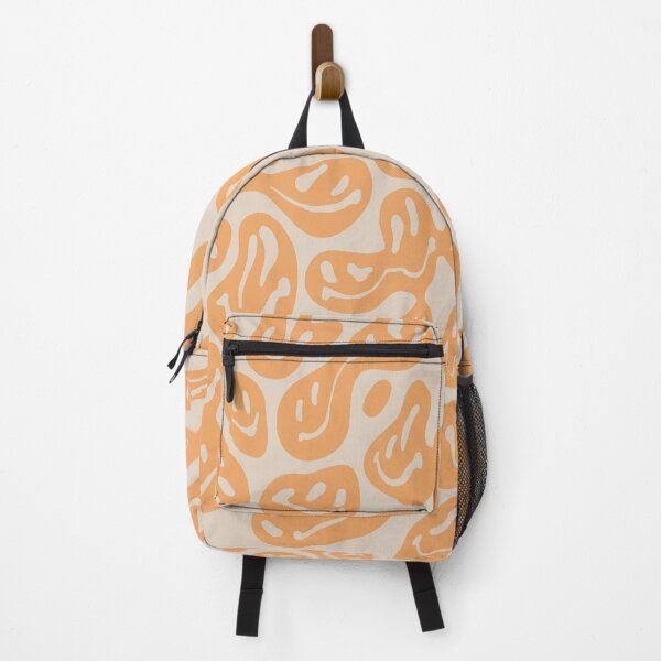 Orange Dripping Smiley Backpack