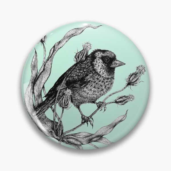 Item preview, Sweet bird Dorothee with plant pastel mint designed and sold by Susanne Margarete Lutz.