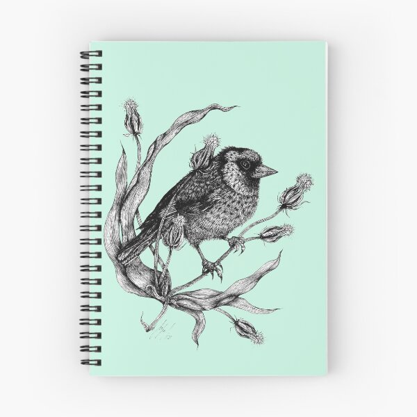 Item preview, Sweet bird Dorothee with plant pastel mint designed and sold by Susanne Margarete Lutz.