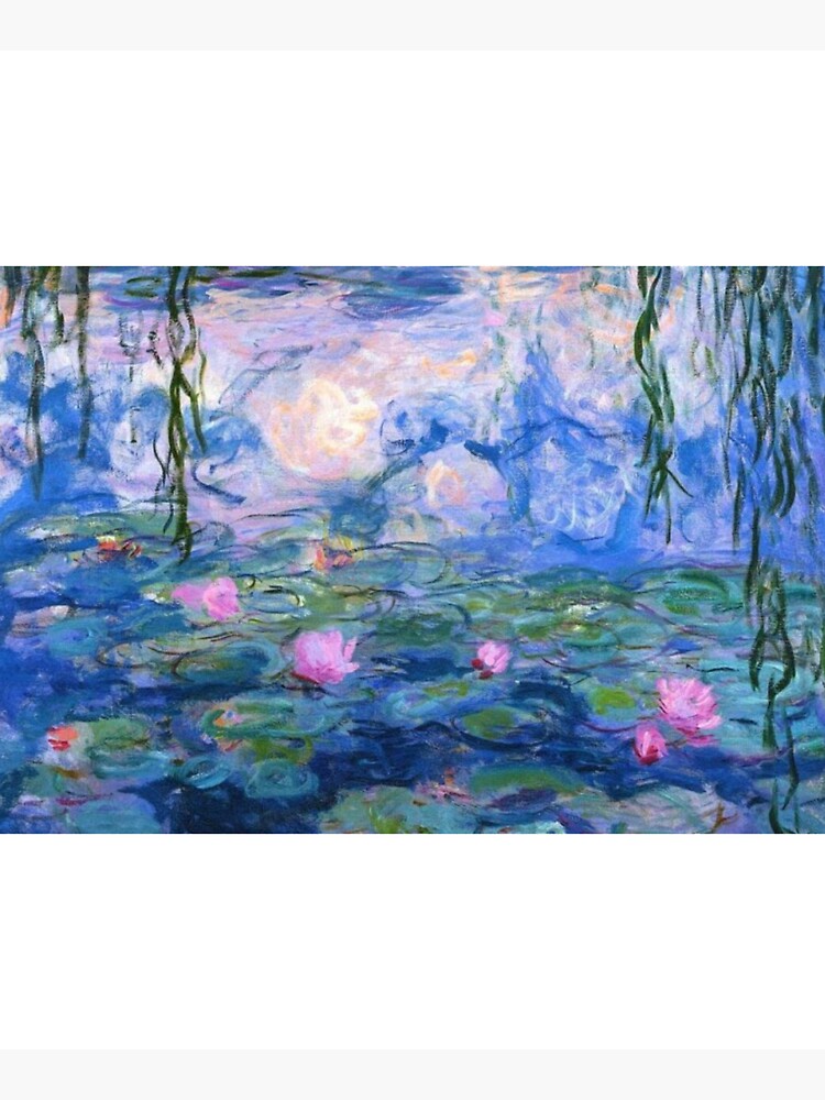 Bitcoin Claude Monet Water Lilies Garden Irises Lady Shopping Bag