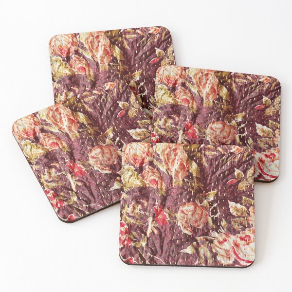 Item preview, Kantha Vintage Silk Floral Art designed and sold by Jujupem.