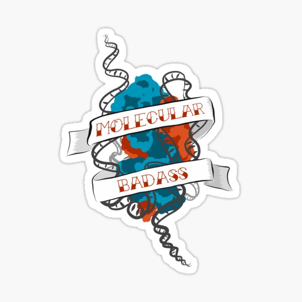 Molecular Badass Tattoo Sticker