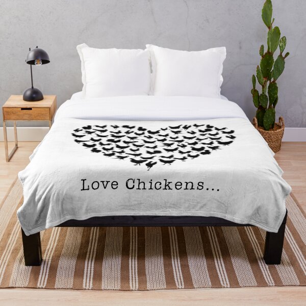 Love Chickens Throw Blanket