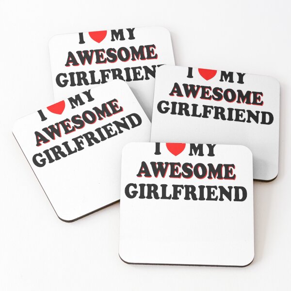 Item preview, Love My Awesome Girlfriend Cute Text Based Relationaship Status & Life Partner Quote Humor designed and sold by ZEROXCOOL.