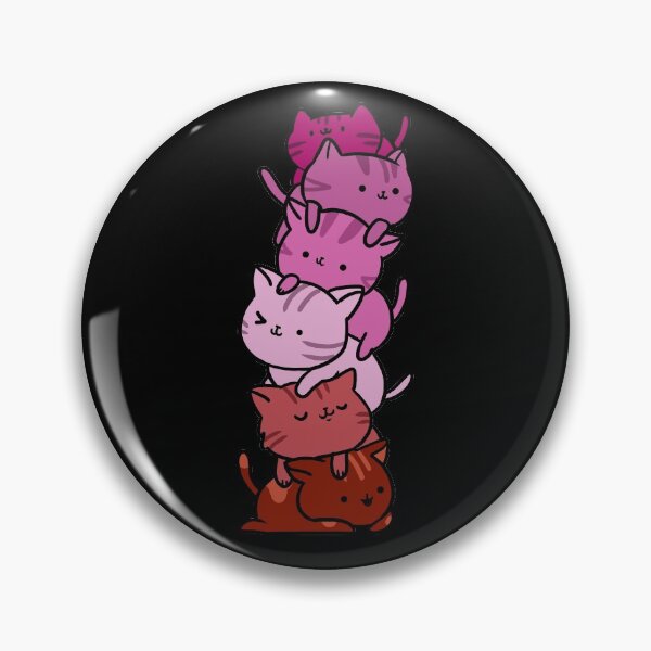 Item preview, Kawaii Cat Pile Lesbian Pride designed and sold by queerappear.