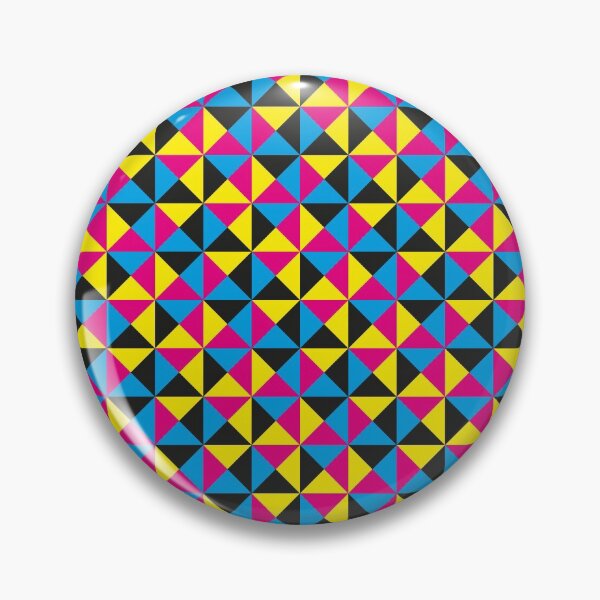 Item preview, Geometric Triangle Pattern (CMYK) designed and sold by John Uttley.