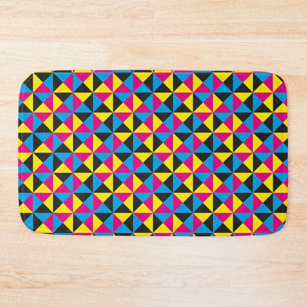 Item preview, Geometric Triangle Pattern (CMYK) designed and sold by John Uttley.