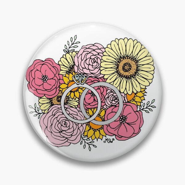 Artikelvorschau, Blumen Ehering Design entworfen und verkauft von Sweeter Than Honey Designs.