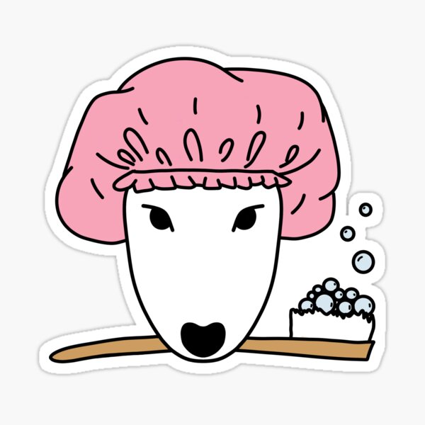 Item preview, Bath Time Bull Terrier Pink designed and sold by bulltworld.