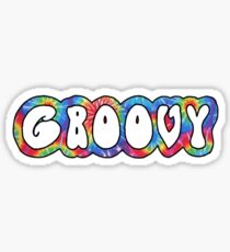groovy tie dye pattern Sticker