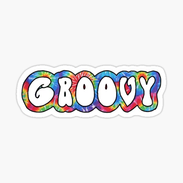 groovy tie dye pattern Sticker