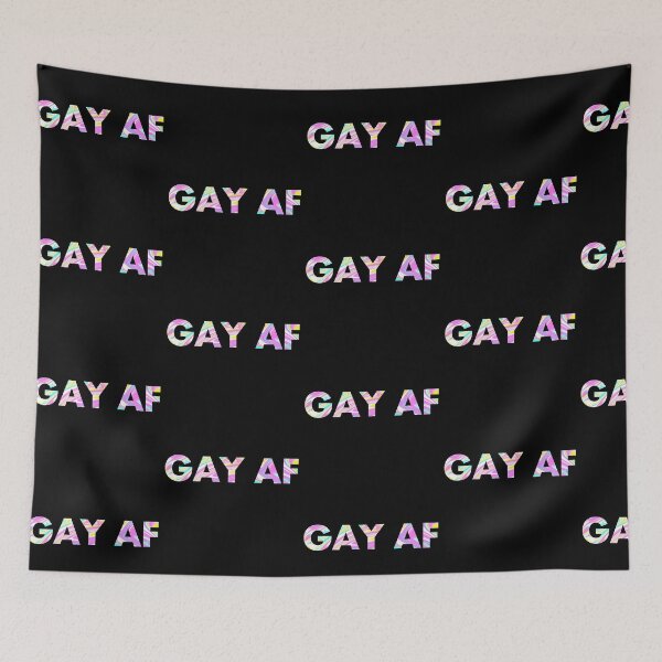 Item preview, Gay AF In Psychedelic Colours designed and sold by SquareClub.