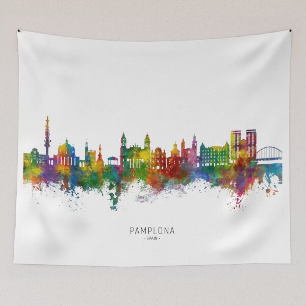 Item preview, Pamplona Spain Skyline designed and sold by ArtPrints.