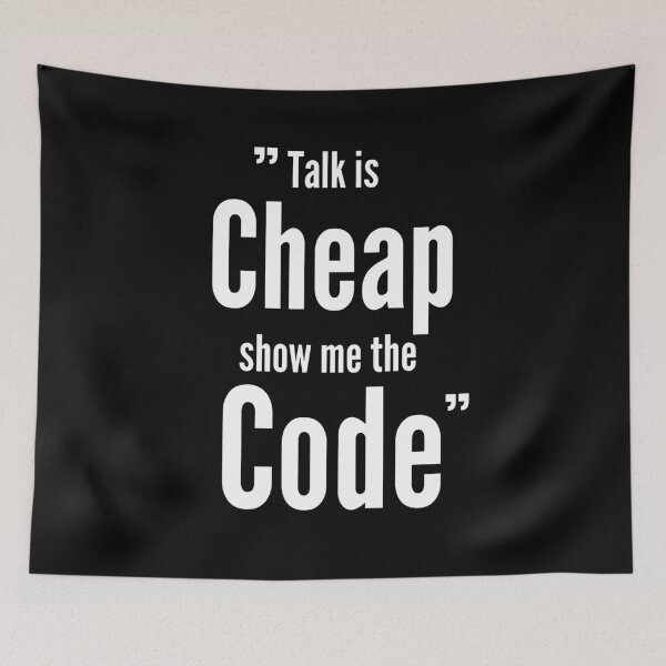 Item preview, Talk is cheap Show me the code Code lover designed and sold by tshirtsandme.