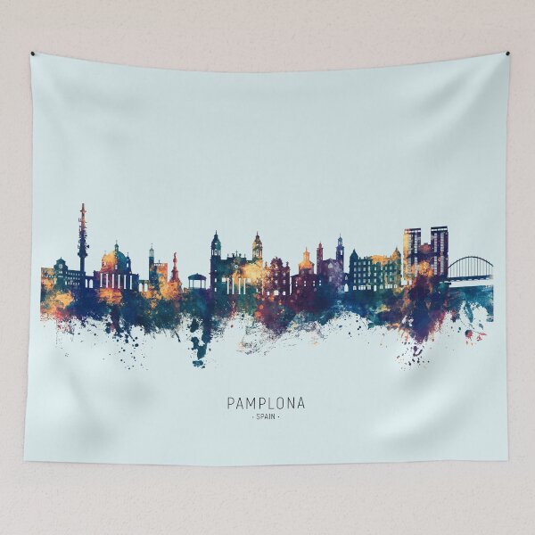 Item preview, Pamplona Spain Skyline designed and sold by ArtPrints.