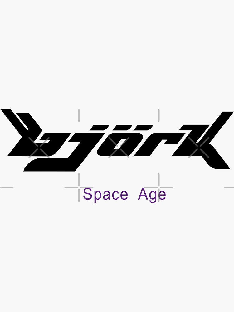Bjork Space Age Vintage Logo (Black) | Sticker