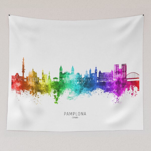 Item preview, Pamplona Spain Skyline designed and sold by ArtPrints.
